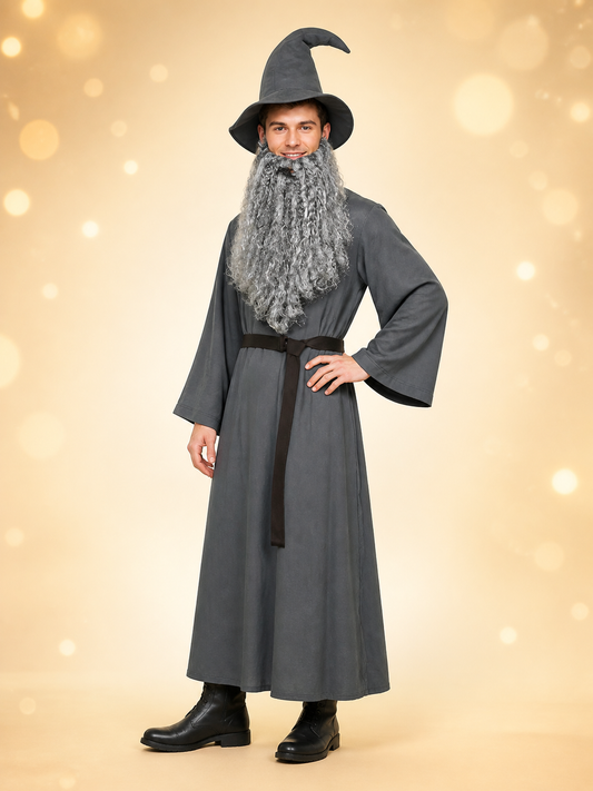 Wizard Costume: Robe, Hat, Beard