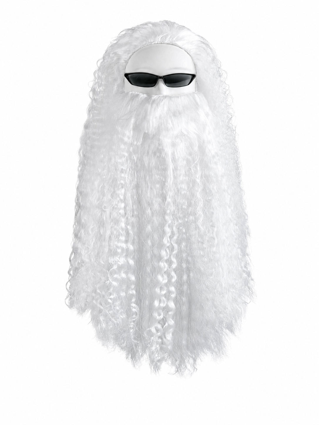 White Santa Claus Wig and Beard Holiday Set