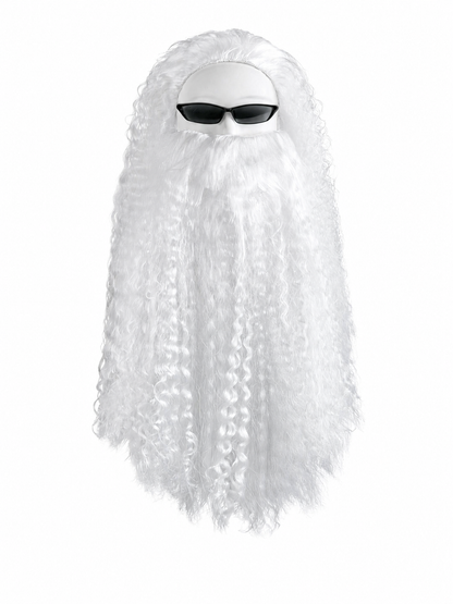 White Santa Claus Wig and Beard Holiday Set