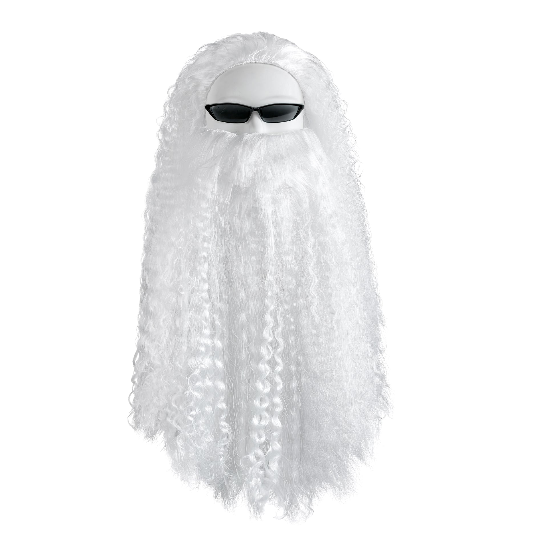 White Santa Claus Wig and Beard Holiday Set