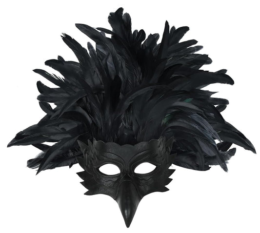 Eagle Mask with Feathers for Masquerade and Photoshoot