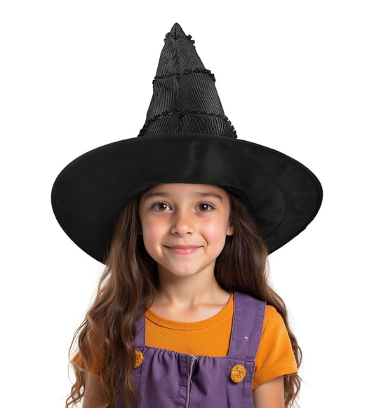 Kids' Black Witch Carnival Hat
