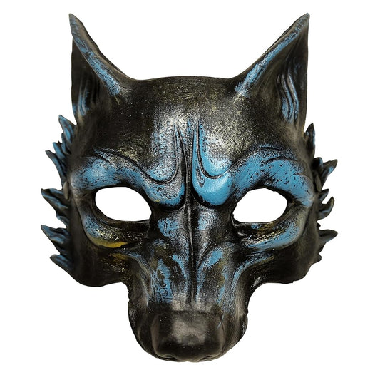 1pc Halloween Wolf Mask, Full Face Werewolf Style with Pointed Ears for Cosplay Party