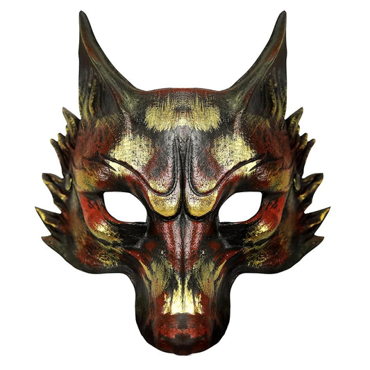 1pc Halloween Wolf Face Mask, Fantasy Animal Sculpted Design for Cosplay Party