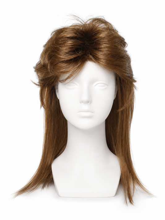 Long Brown Curly Costume Wig