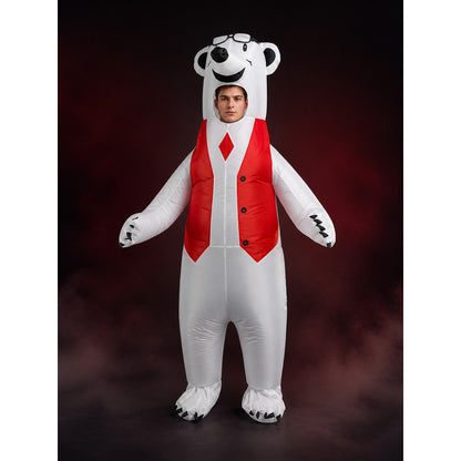 Cow Animal Jumpsuit Costume, Red Vest Black-and-White Halloween Outfit main product view
