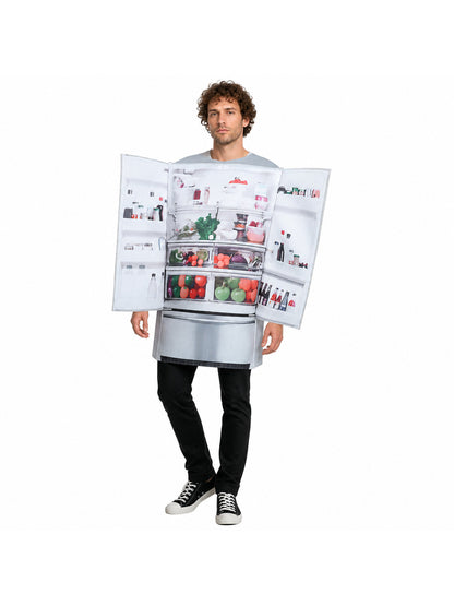Refrigerator-Shaped Jumpsuit Costume with Double Doors