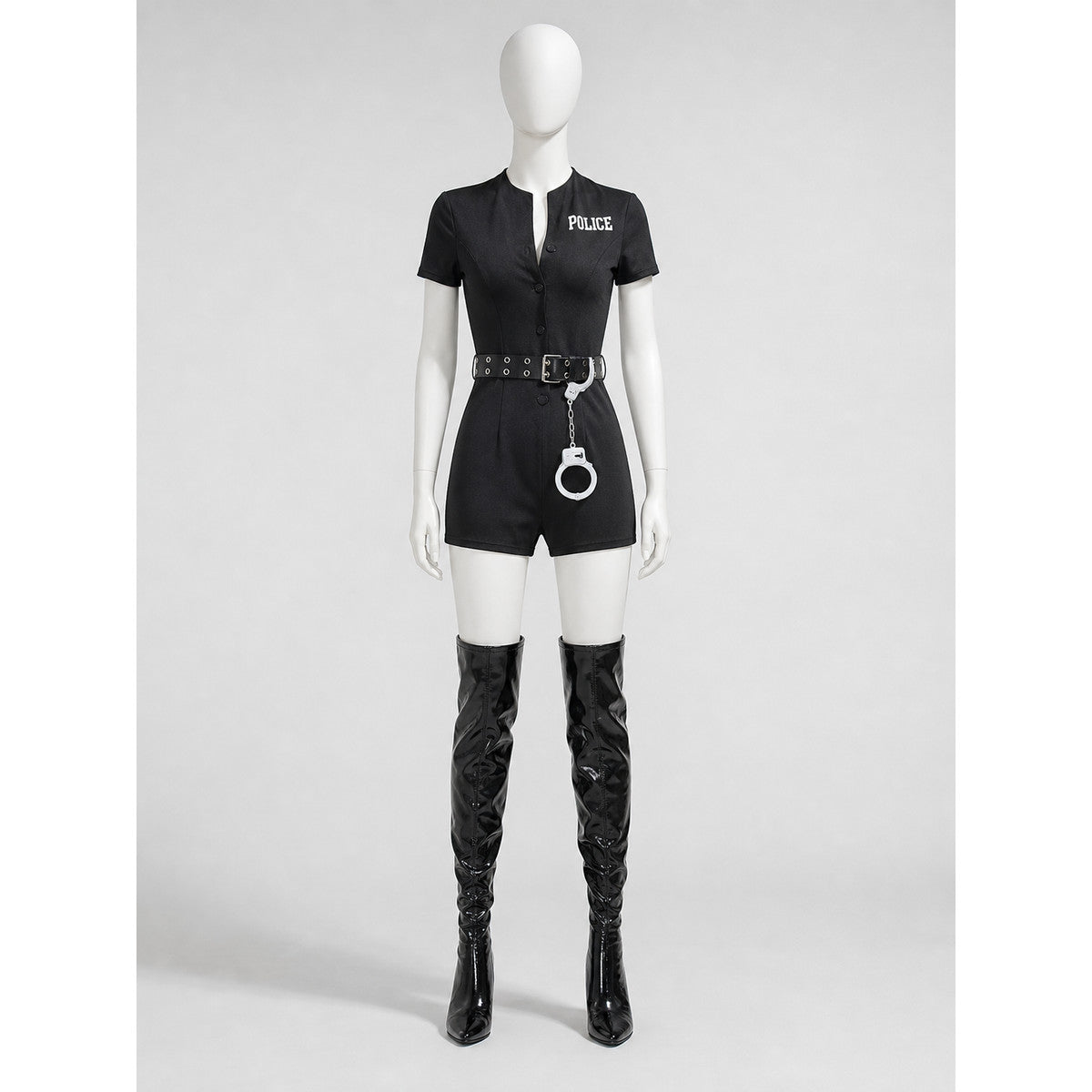Black Police Costume for Halloween and Cosplay