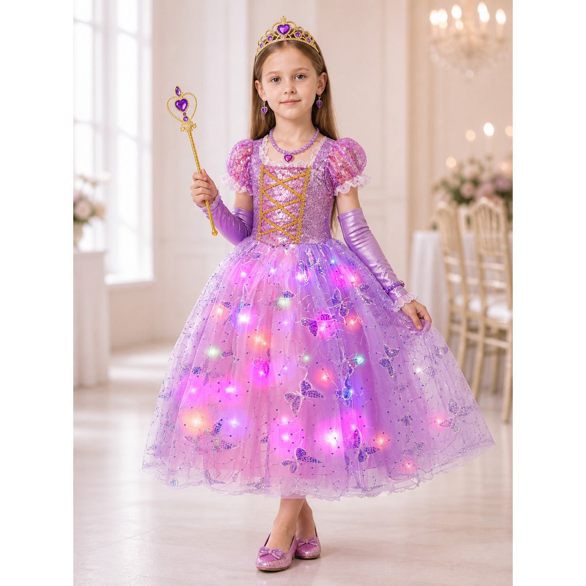 Glowing Princess Costume for Carnival and Cosplay lifestyle view