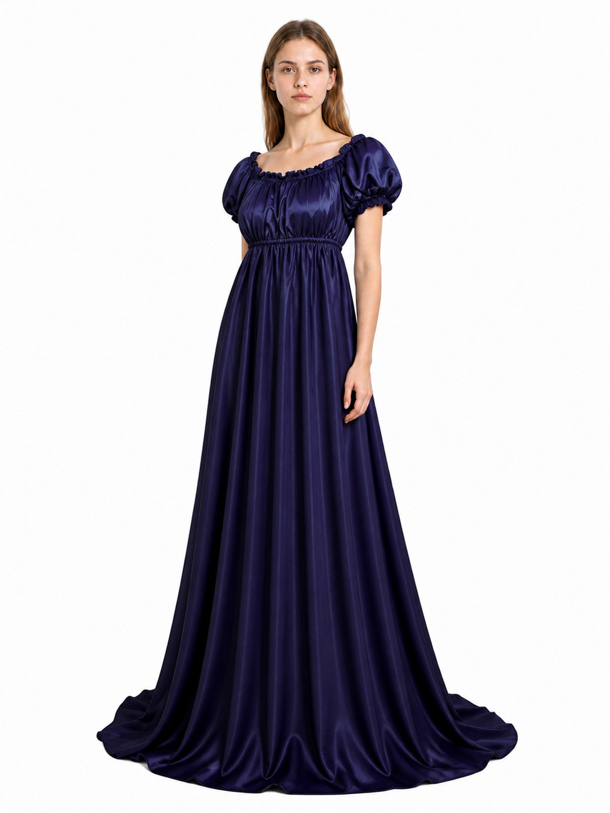 Ball Gown with Square Neckline and Train Costume Dresses detail