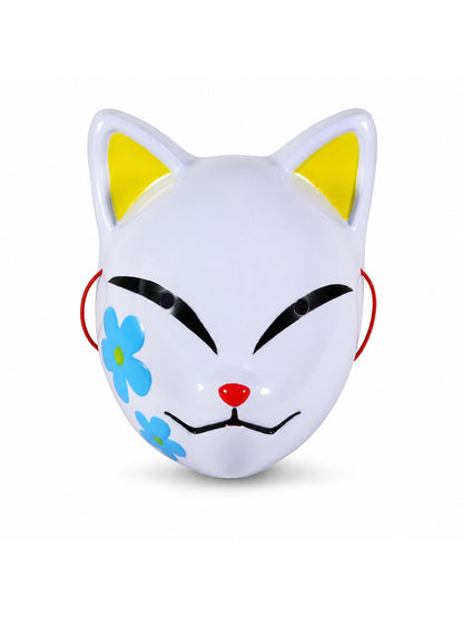 Anime Demon Mask Cosplay Kimetsu No Yaiba Sabito Makomo ABS Plastic Masks