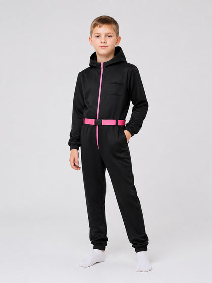 Money Heist Dali Cosplay Costume, Black Jumpsuit Costumes detail