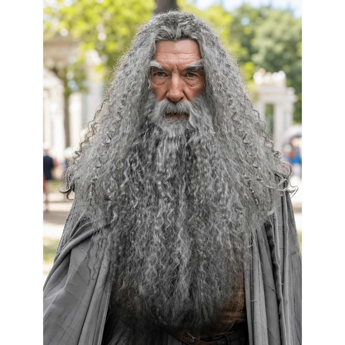 Carnival Wig with Beard for a Wizard Costume lifestyle