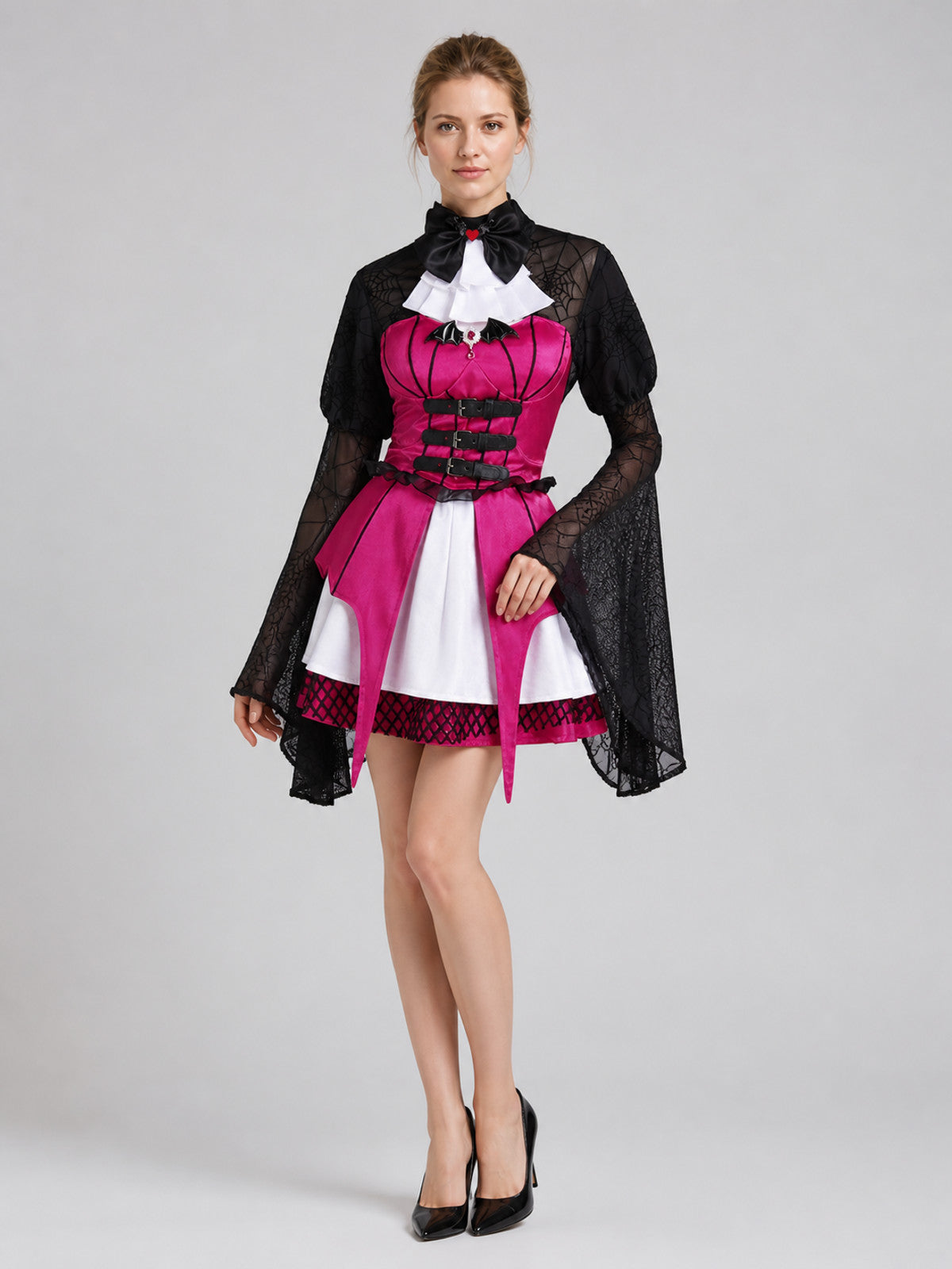 Monster High Draculaura cosplay dress with corset and bow Costume Dresses detail
