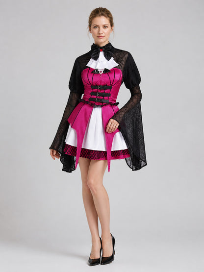 Monster High Draculaura cosplay dress with corset and bow Costume Dresses detail