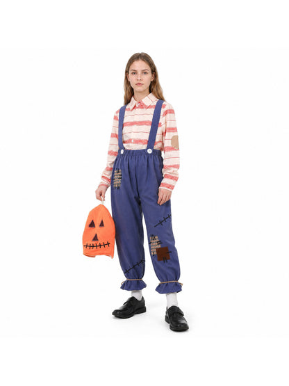 Scarecrow Jumpsuit with Patches and Cross Stitches product detail