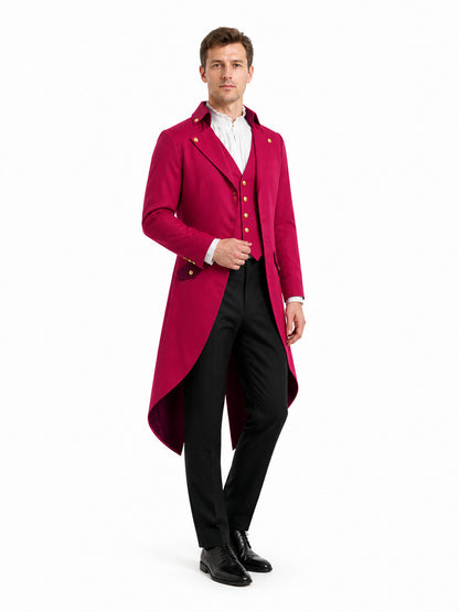 Men’s Retro-Punk Tailcoat with Gold Buttons product detail