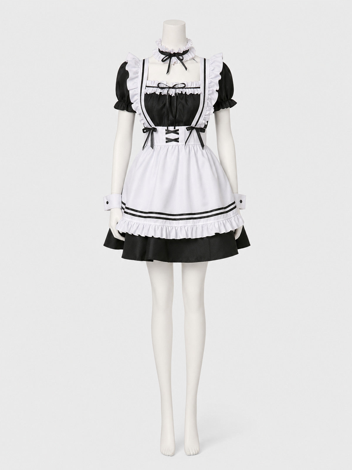 Maid-Style Dress with Apron and Headpiece Costume Dresses detail 2