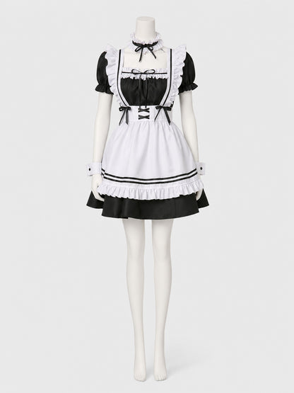 Maid-Style Dress with Apron and Headpiece Costume Dresses detail 2
