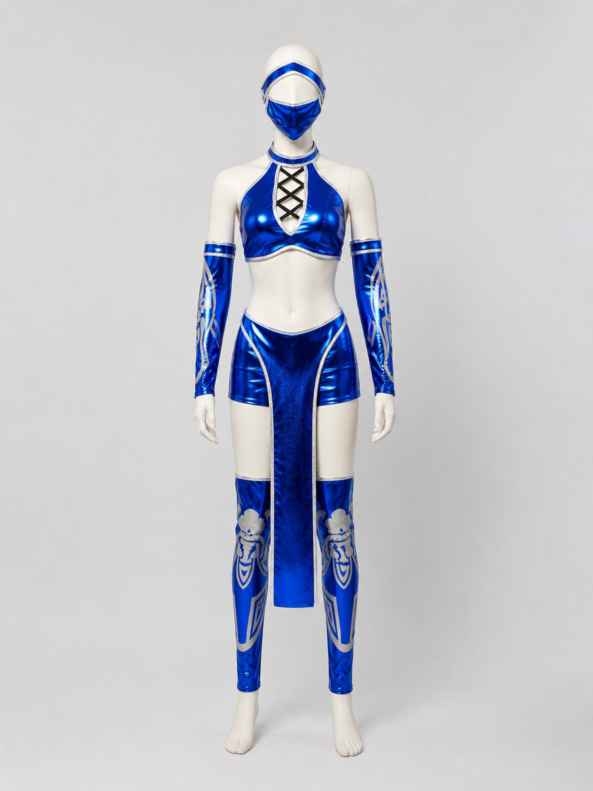 Mortal Kombat Cosplay Costume, Blue Set Costumes detail
