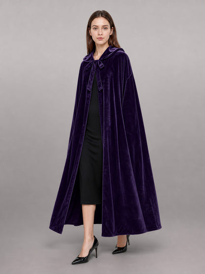 Purple Hooded Carnival Cloak for Cosplay