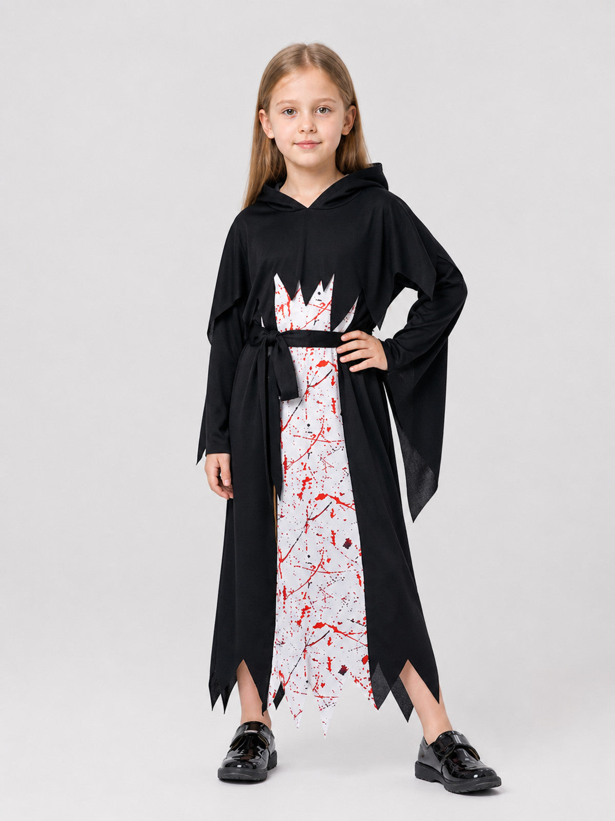 Hooded Grim Reaper Cosplay Costume for Halloween Costumes detail