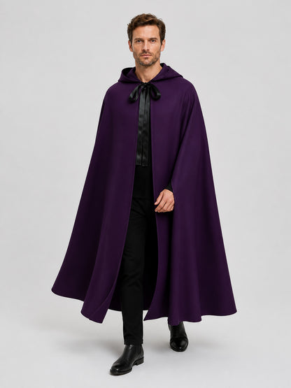 Medieval Dark Death Cloak with Hood for Cosplay Costume Capes detail