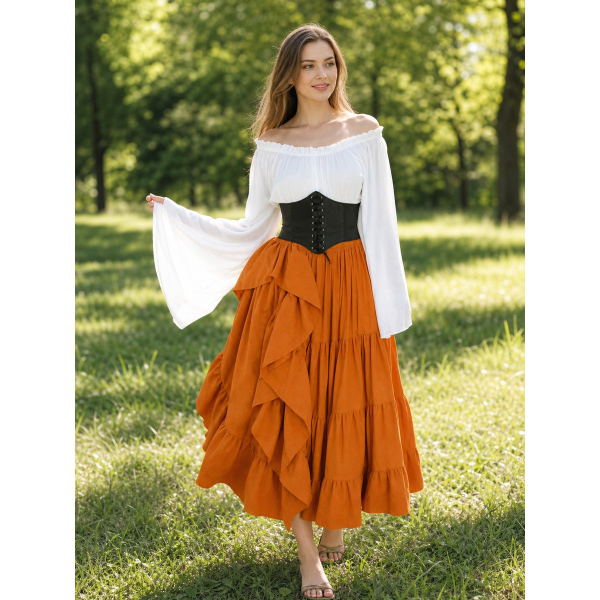 Renaissance-style corset dress for carnival lifestyle view