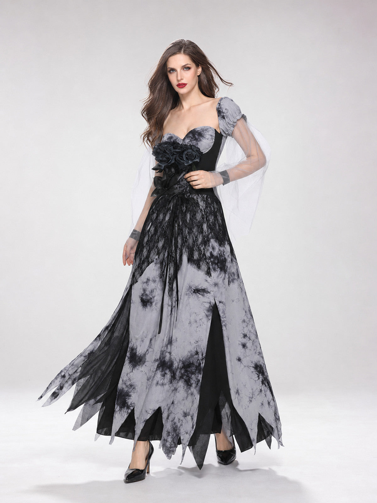 Cosplay Costume Dress with Puff Sleeves Costume Dresses detail