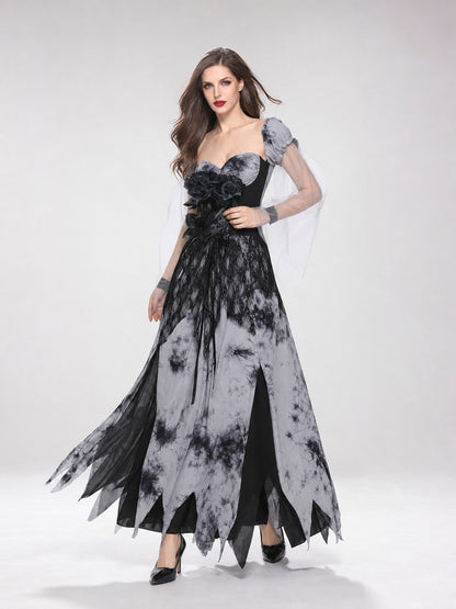 Cosplay Costume Dress with Puff Sleeves Costume Dresses detail