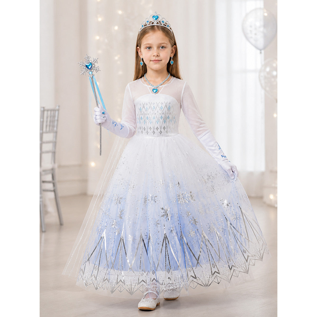 Snow Queen Carnival Costume for Halloween and Cosplay lifestyle view