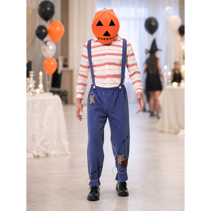 Horror-Style Pumpkin Scarecrow Costume