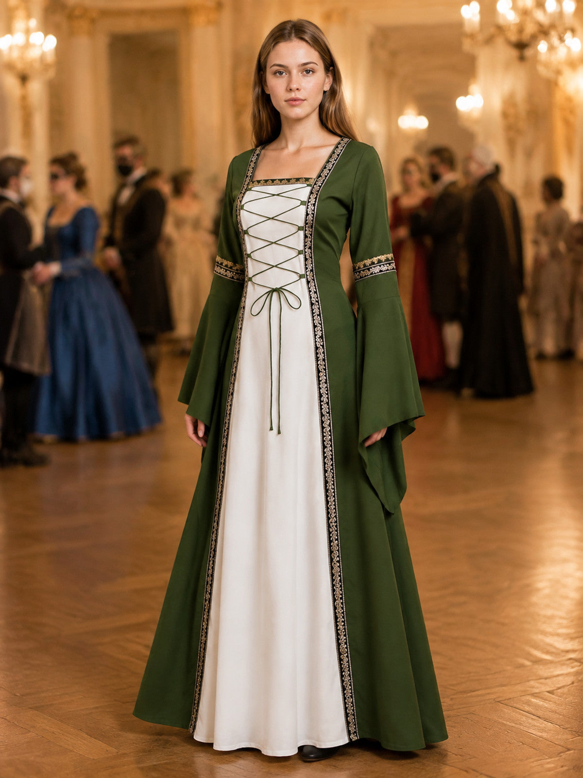 Medieval Costume Dress with Lacing lifestyle view