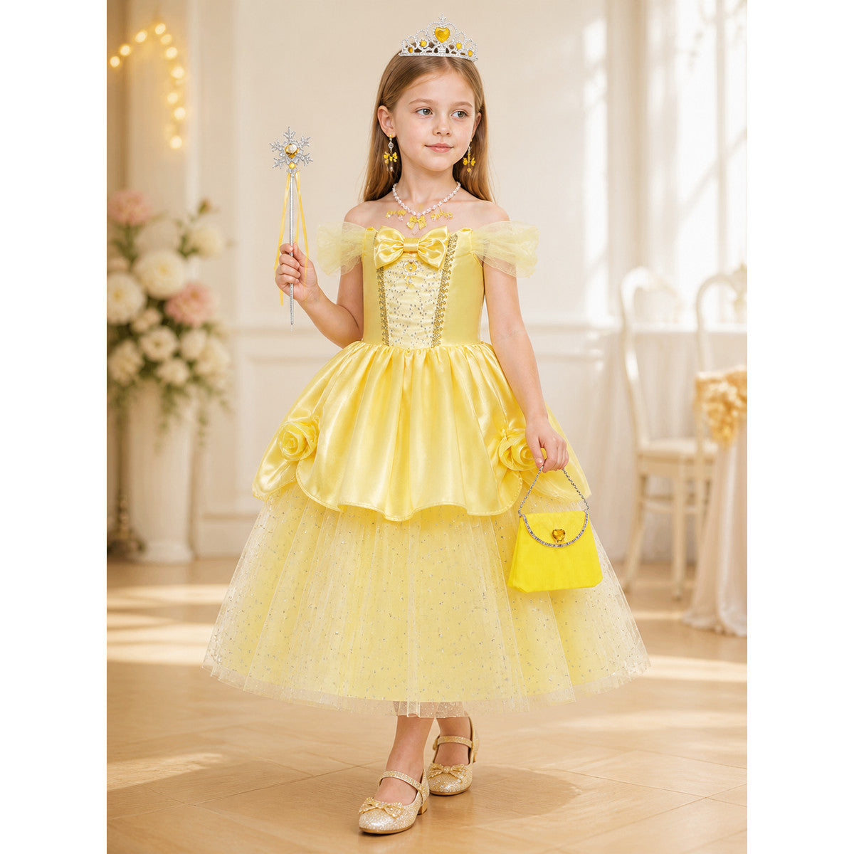 Yellow Princess Halloween Costume lifestyle view