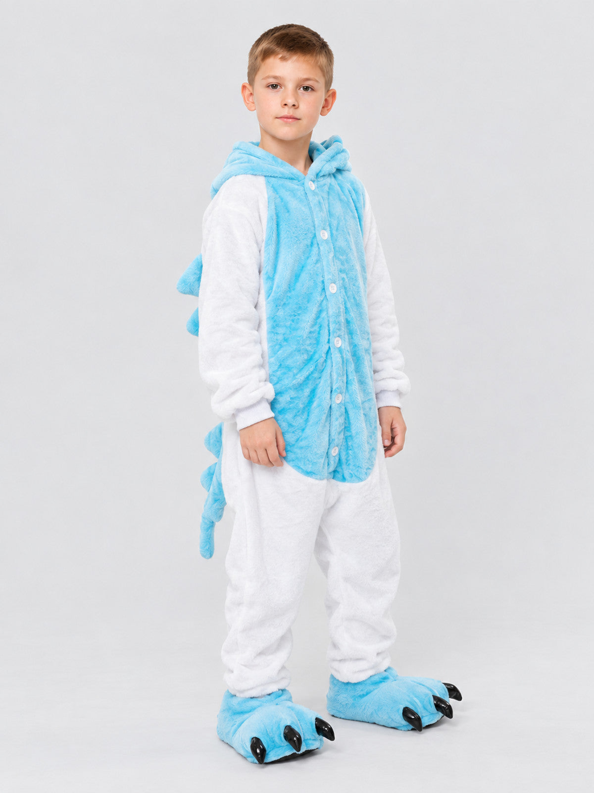 Kids' Dinosaur Hooded Pajama Jumpsuit