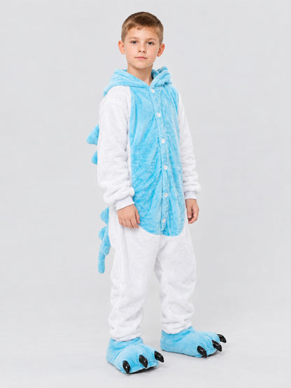 Kids' Dinosaur Hooded Pajama Jumpsuit