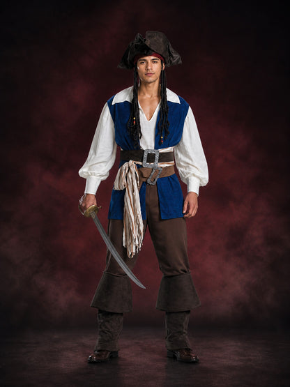 Pirate Costume with Tricorn Hat for Cosplay and Halloween main product view