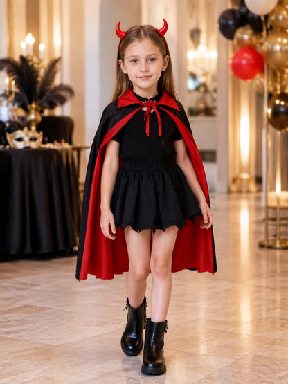 Vampire Costume with Cape and Horns lifestyle view