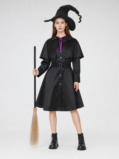 Witch Costume with Hat and Cape Costume Capes detail