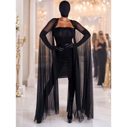 Black Gothic Vampire Costume with Cape