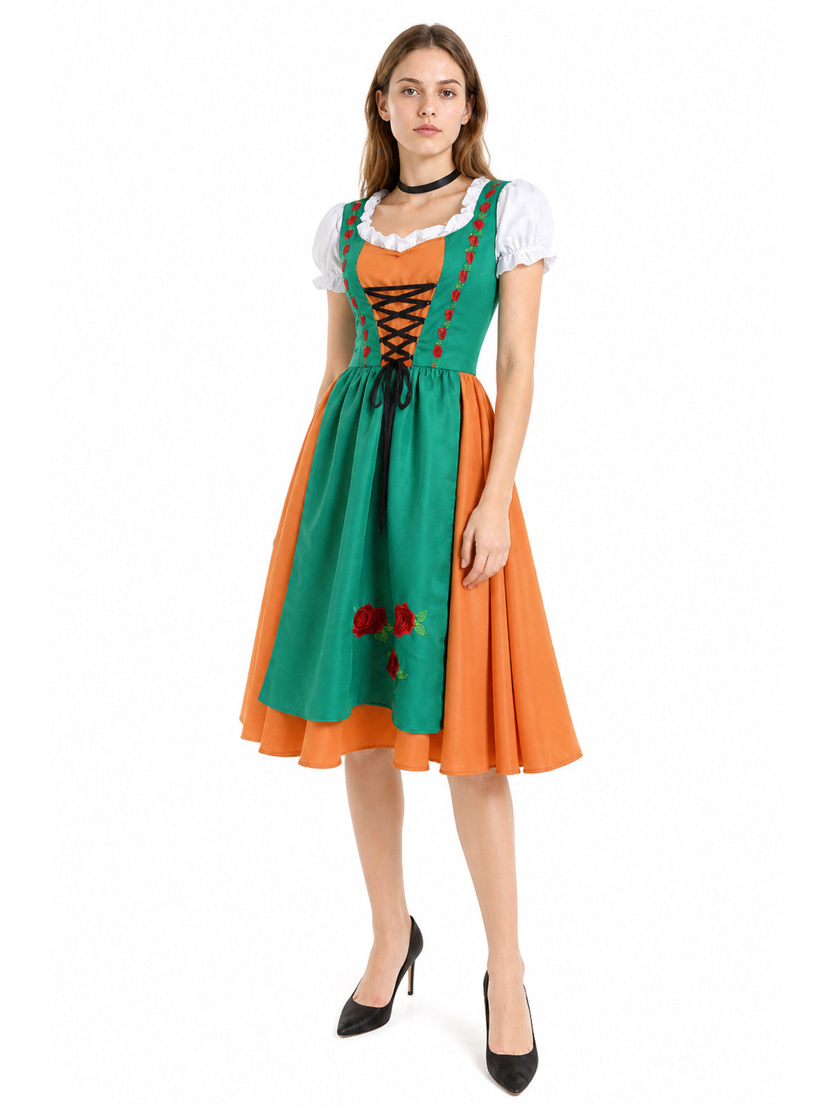 Oktoberfest Costume with Embroidery and Lacing Costumes detail