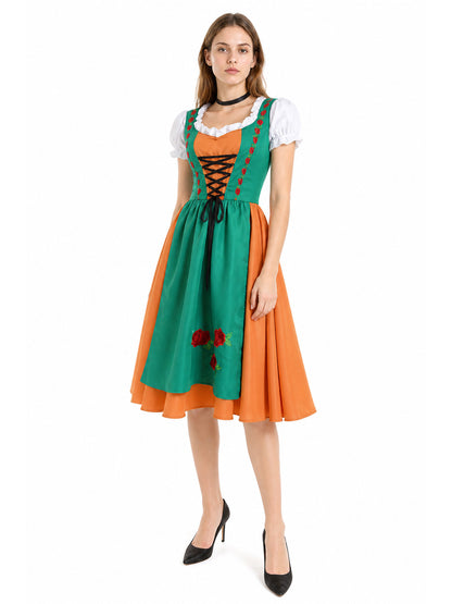 Oktoberfest Costume with Embroidery and Lacing Costumes detail