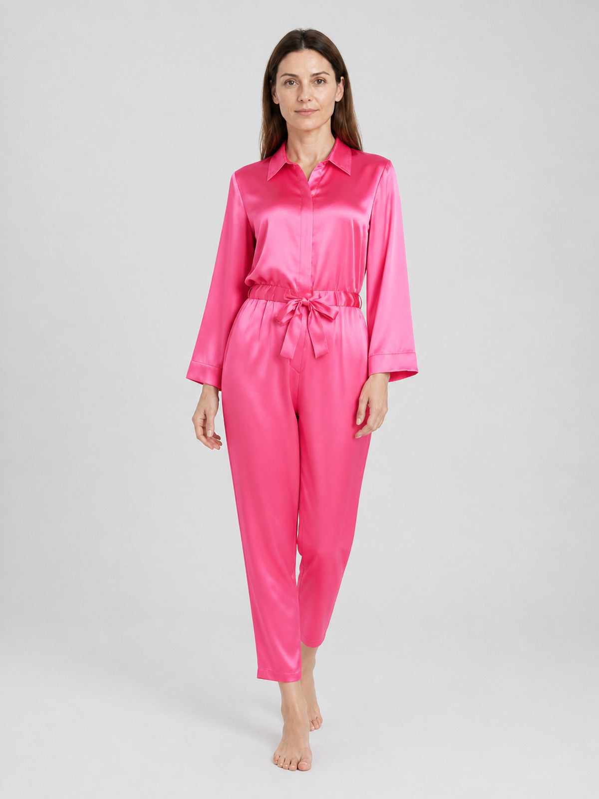 Barbie Ken Cosplay Jumpsuit, Bright Pink, with Collar Costumes detail