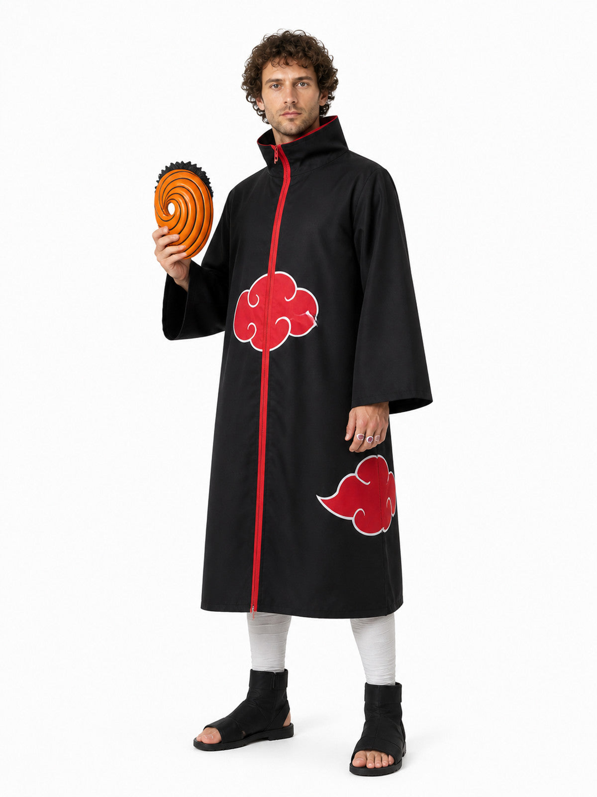 Akatsuki Cosplay Costume: Cloak, Mask, and Ring