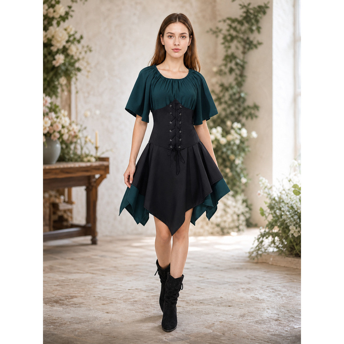 Gothic Medieval-Style Cosplay Dress