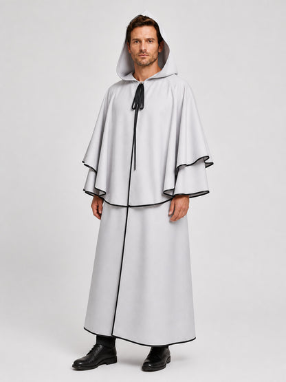 Death Reaper Hooded Cloak for Cosplay, White