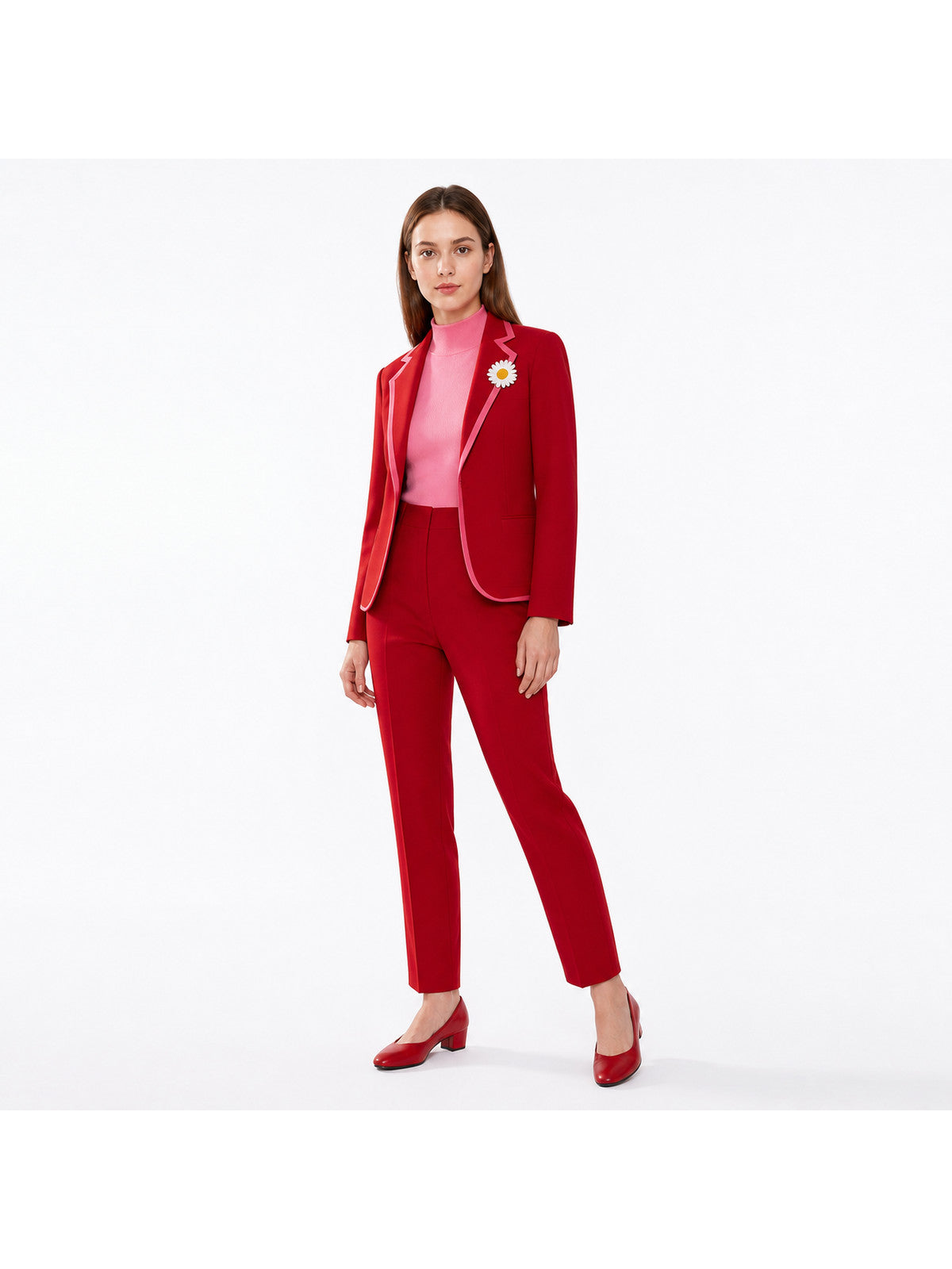 Pantsuit with Blazer, Pants, and Turtleneck