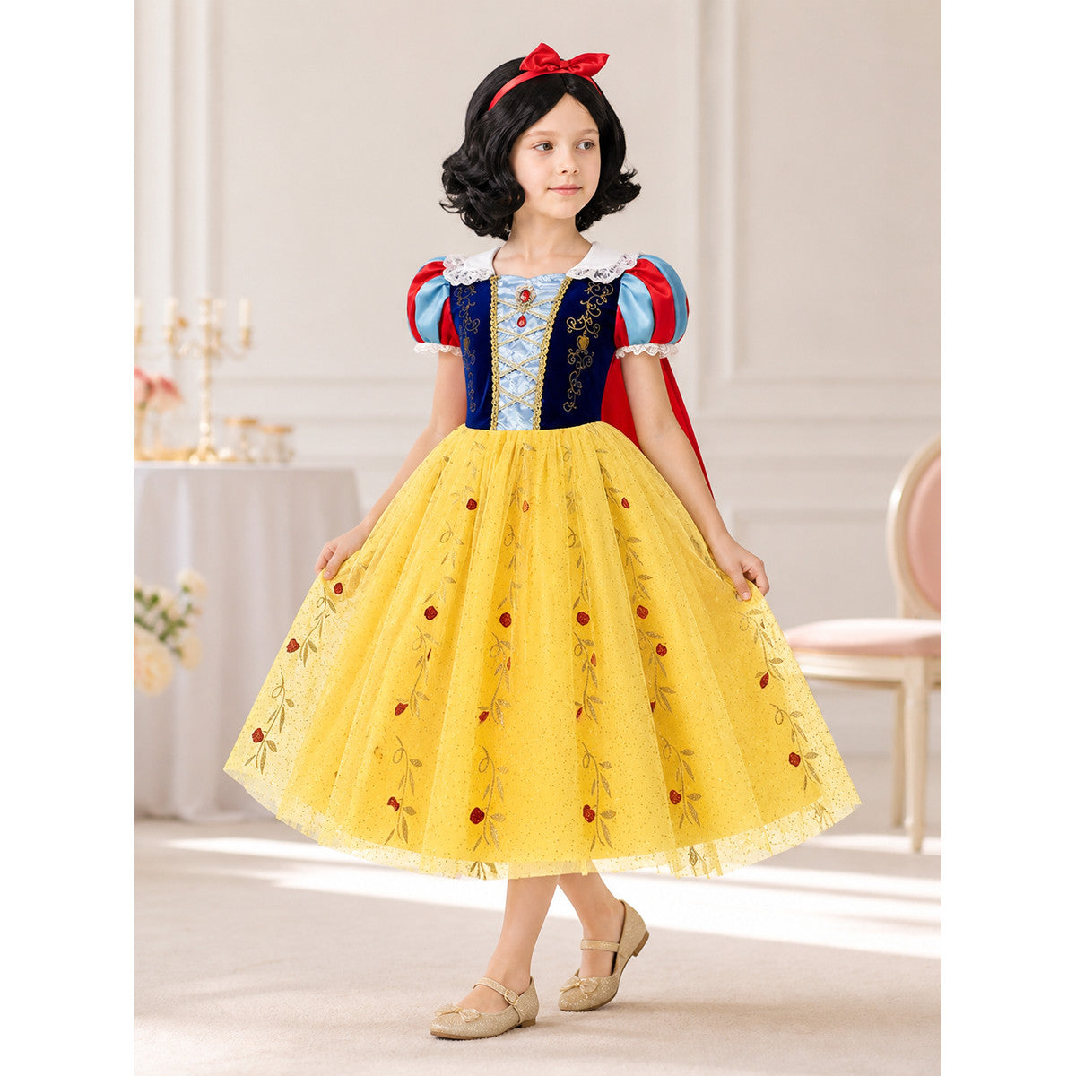 Princess Costume with Cape and Wig lifestyle view