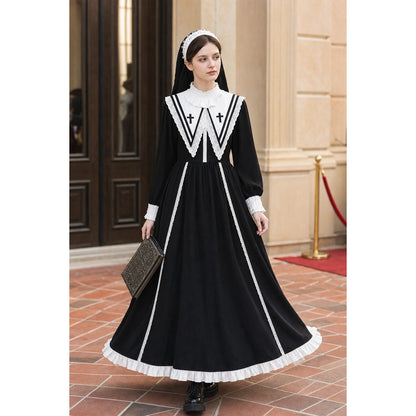 Nun Costume with Veil and Dress lifestyle view