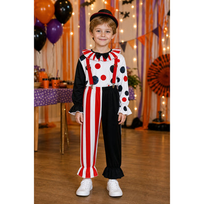 Clown Cosplay Costume with Hat and Suspenders lifestyle view
